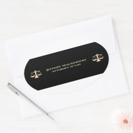 Adesivo Oval Advogado De Direito Profissional Moderno