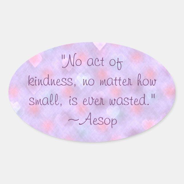 Adesivo Oval Aesop Kindness Cote Stickers (Frente)