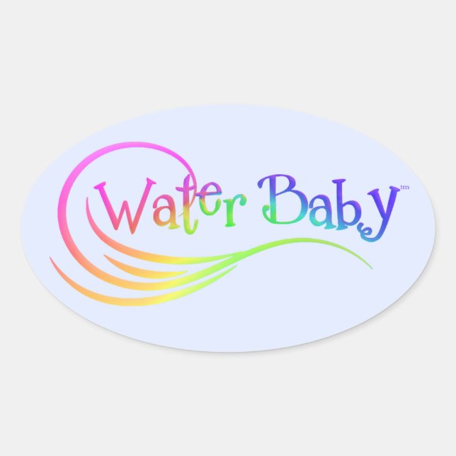 Adesivo Oval Agua Rainbow Sticker (Frente)