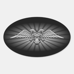 Adesivo Oval Águia de duas cabeças