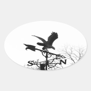 Adesivo Oval Águia e Seta