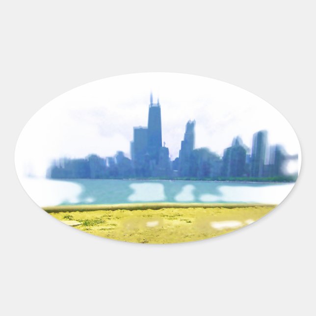 Adesivo Oval Air Brushing Chicago (Frente)