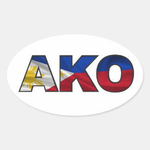 Adesivo Oval AKO - Bandeira de Filipinas