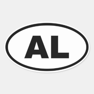 Adesivo Oval AL Alabama