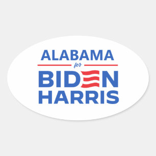 Adesivo Oval Alabama por Biden Harris
