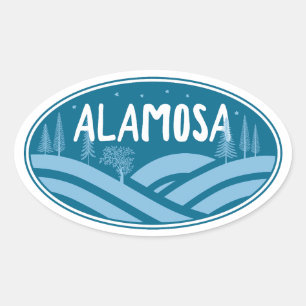 Adesivo Oval Alamosa Colorado ao ar