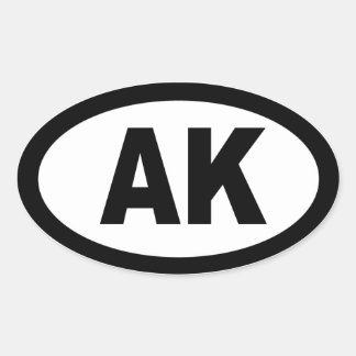 Adesivo Oval Alasca - folha de 4 autocolantes ovais