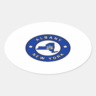 Adesivo Oval Albany New York
