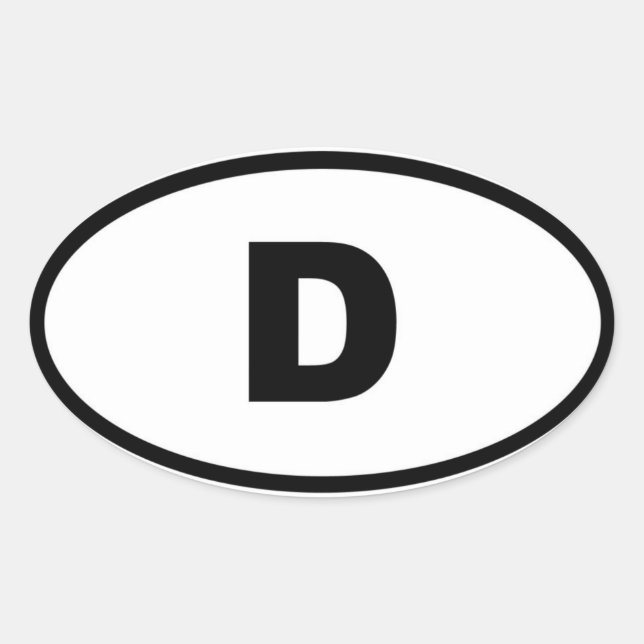 Adesivo Oval Alemanha - D - Europeu (Frente)