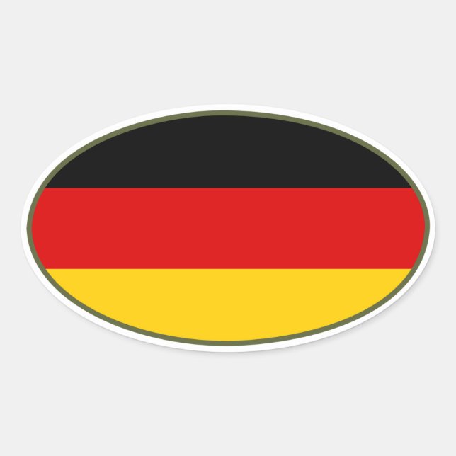 Adesivo Oval Alemanha EuroSticker (Frente)