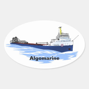 Adesivo Oval Algomarina do cargueiro dos excelentes