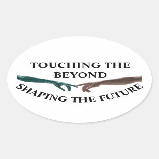 Adesivo Oval Alienígenas e humanos