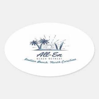 Adesivo Oval All-En Beach Retreat Sticker