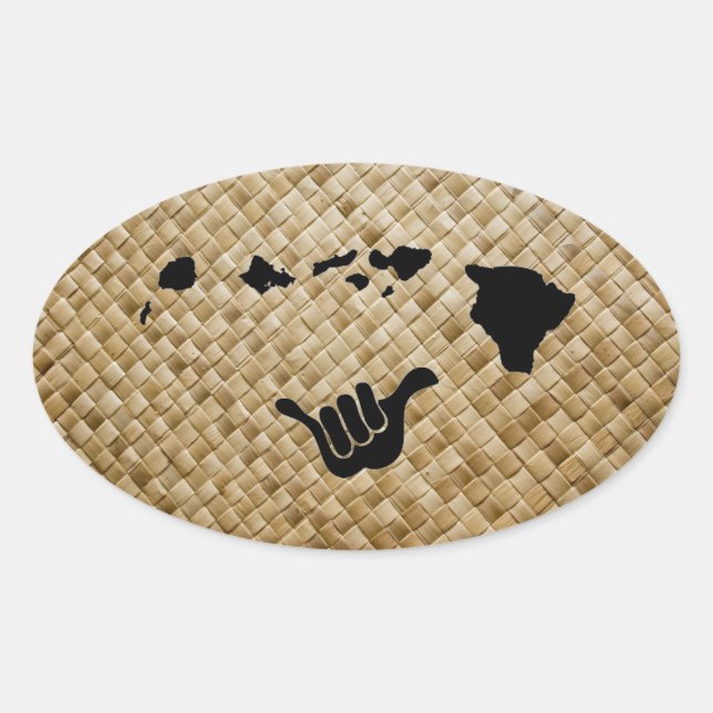 Adesivo Oval Aloha Hawai'i (Frente)