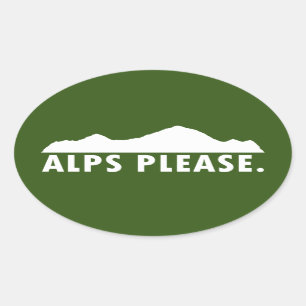 Adesivo Oval Alps Por Favor