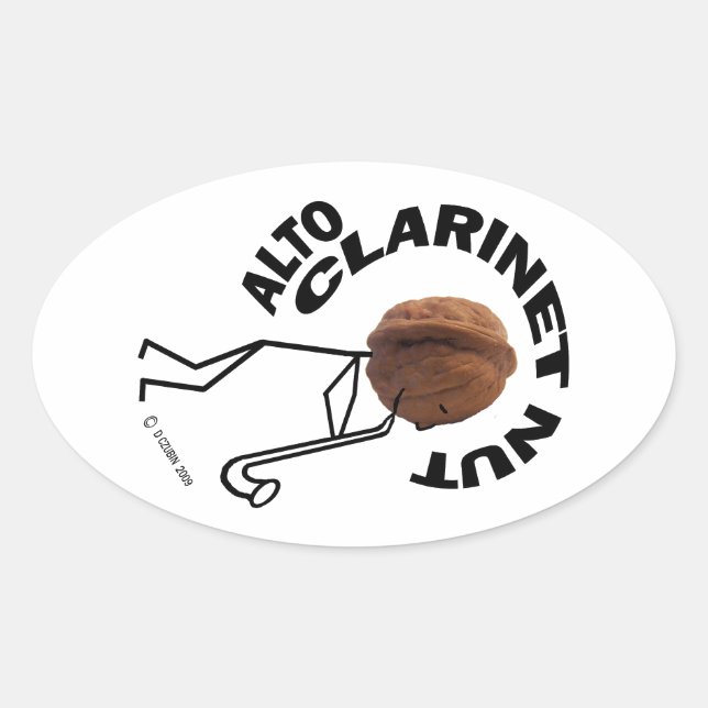 Adesivo Oval Alto Clarinet Nut! (Frente)