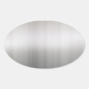 Adesivo Oval Alumínio escovado elegante