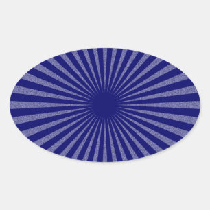 Adesivo Oval Alvo Azul -
