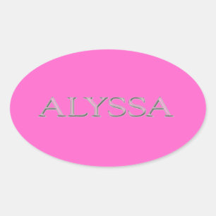 Adesivo Oval Alyssa - Letra Aumentada Personalizada