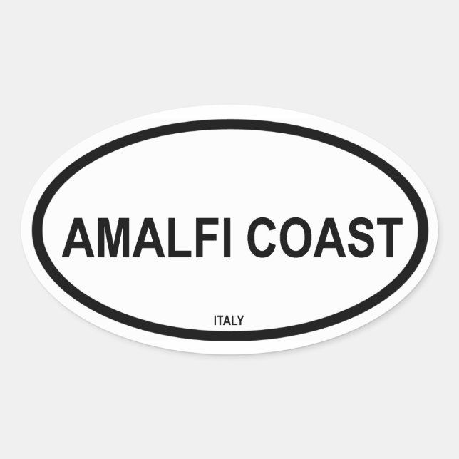ADESIVO OVAL AMALFI COAST (Frente)