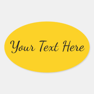 Adesivo Oval Amarelo Ousado