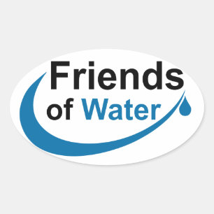 Adesivo Oval Amigos da Água