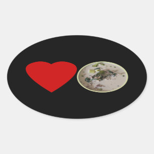 Adesivo Oval Amor Curry Verde Tailandês.. Comida da rua Tailând