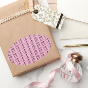 Adesivo Oval Amor em Bloom: Uma Carta Criativa