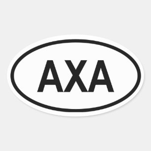 Adesivo Oval Anguilla "AXA "