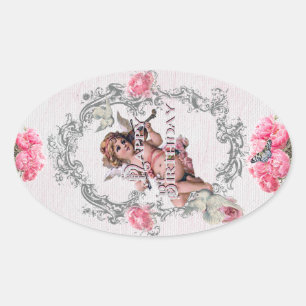 Adesivo Oval Aniversário - Linen Branco - Vinheta