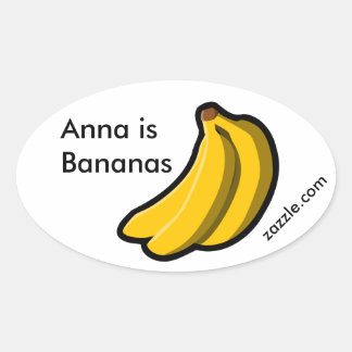 Adesivo Oval Anna é Bananas Promo