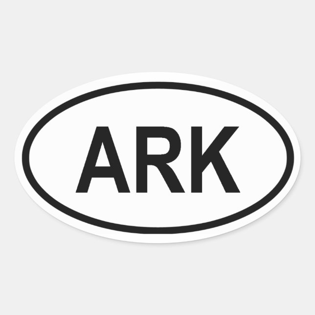 Adesivo Oval Antártica "ARK" (Frente)