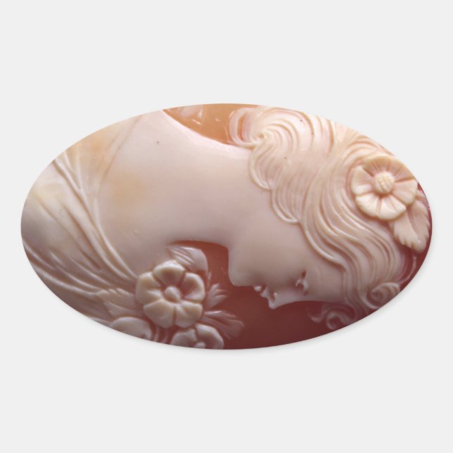 Adesivo Oval Antique Cameo (Frente)