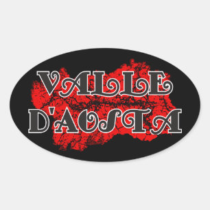 Adesivo Oval Aosta Valley