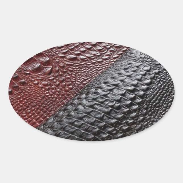 Adesivo Oval aparência de cobra (Frente)