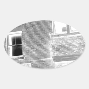 Adesivo Oval Apartamento abandonado para o aluguel - negativo