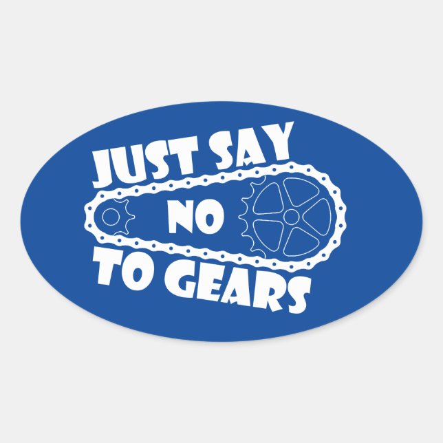 Adesivo Oval Apenas Diga Não A Gears (Frente)