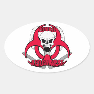 Adesivo Oval Apocalipse RW do zombi