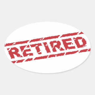 Adesivo Oval aposentado oficialmente