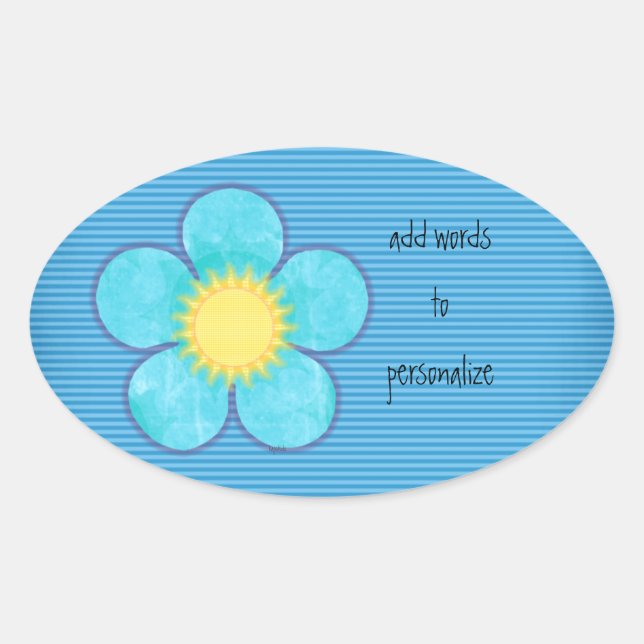Adesivo Oval Aqua Sunshine Oval (Frente)