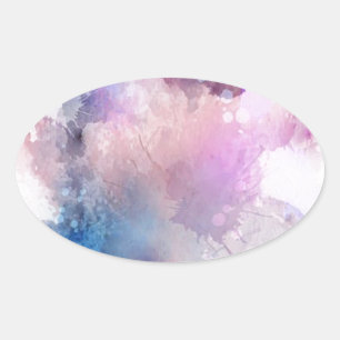 Adesivo Oval Aquarela