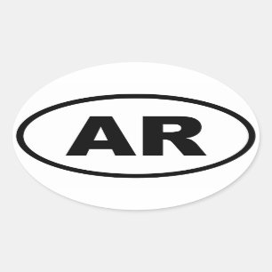 Adesivo Oval AR Arkansas