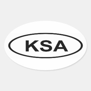 Adesivo Oval Arábia Saudita "KSA"