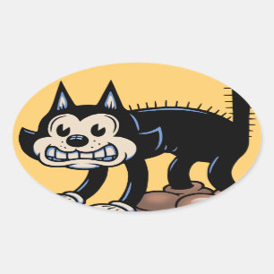 Adesivo Oval Archy Cat