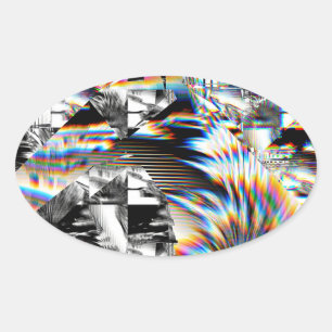 Adesivo Oval Arco-Íris Assalto