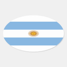 Adesivo Oval Argentina* Estilo europeu Vinheta opaca