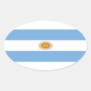 Adesivo Oval Argentina* Estilo europeu Vinheta opaca