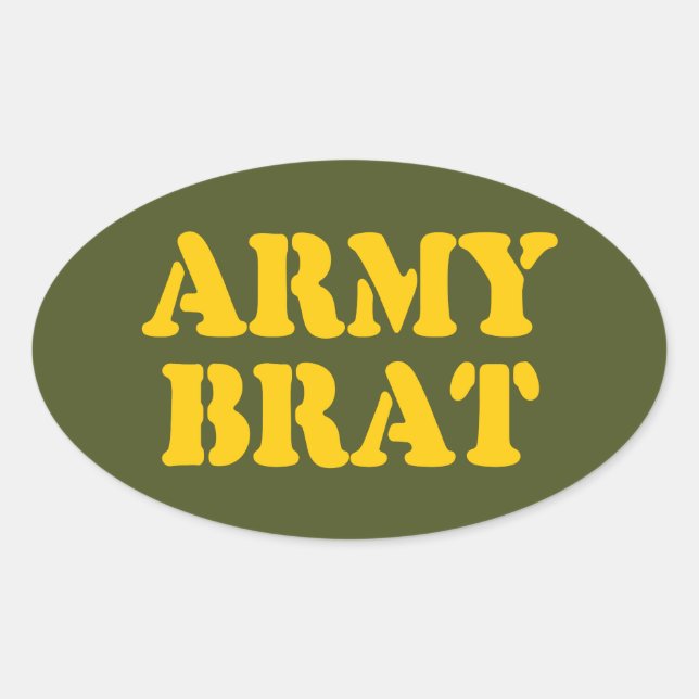 ADESIVO OVAL ARMY BRAT (Frente)