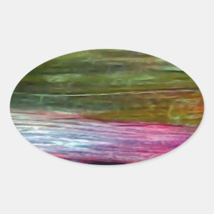 Adesivo Oval Arte Acidental