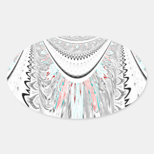 Adesivo Oval Arte impressionante.